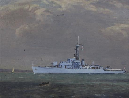 Leslie Kent (1890-1980) The Frigate, 13.5 x 17.5in.